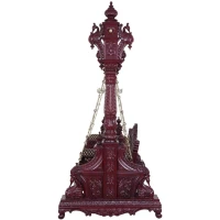 Double peacock chowki base teak Swing 055 - Image 17