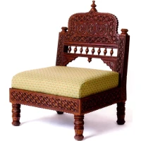 Perkota Back Rajwadi Teak Sofa - Image 3