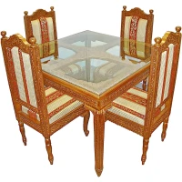 Square dining 011, with 4 chairs - Image 1