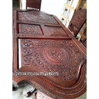 Teak Dining With Arc Shape-017 - Image 4