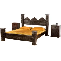 Traditional 3 Mehrab pillar BED 045 - Image 8