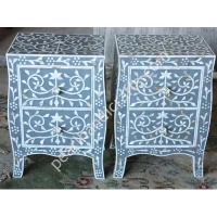 Bone inlay Nightstand 019 - Image 2
