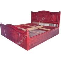 Carved Teak Bed 033 - Image 9