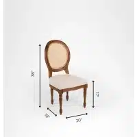 Gujrati rattan dining Table with 6 Chairs - Image 4