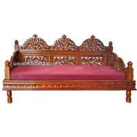 Mehrabi jaali teak traditional sofa - Image 10