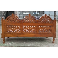 Mehrabi jaali teak traditional sofa - Image 8