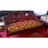 Mehrabi jaali teak traditional sofa - Image 9