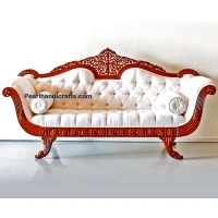 Jaali flower teak sofa 010 - Image 1