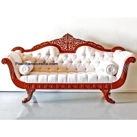 Jaali flower teak sofa 010 - Image 9