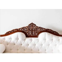 Jaali flower teak sofa 010 - Image 4