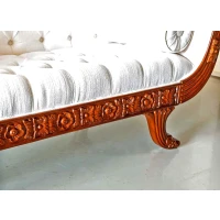 Jaali flower teak sofa 010 - Image 5