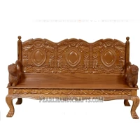 Traditional carved sofa 008 - Image 3