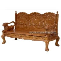 Traditional carved sofa 008 - Image 4