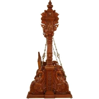 Double swan jaali seat teak swing - Image 3