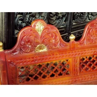 Fine Jaali Pillar Teak Swing | Carved Wooden Swing | Wooden Jhoola - Image 3