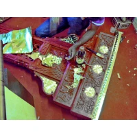 Fine Jaali Pillar Teak Swing | Carved Wooden Swing | Wooden Jhoola - Image 4