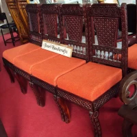 Kristall-fine carved dining teak chair - Image 3