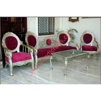 Silver / Metal Sofa Set 006 - Image 5