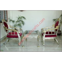 Silver / Metal Sofa Set 006 - Image 3