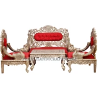 Silver/ Metal Peacock Sofa - Image 8