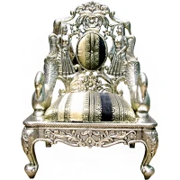 Silver/ Metal Peacock Sofa - Image 5