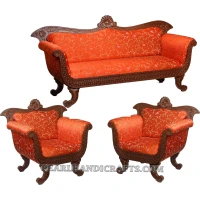 Pankhi Shekhawati Teak Sofa - Image 5