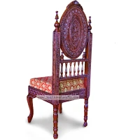 Jaisalmer fine carved dining teak chair - Image 2