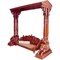 Elephant Double Pillar Teak Swing 022 - Image 12