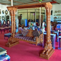 Elephant Double Pillar Teak Swing 022 - Image 7