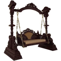 Round Neck Peacock Teak Swing - Image 6