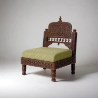 Perkota Back Rajwadi Teak Sofa - Image 5