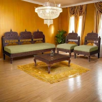 Perkota Back Rajwadi Teak Sofa - Image 7