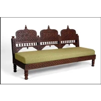 Perkota Back Rajwadi Teak Sofa - Image 2
