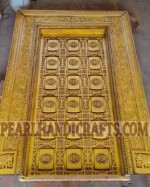 Golden Indian teak wood door