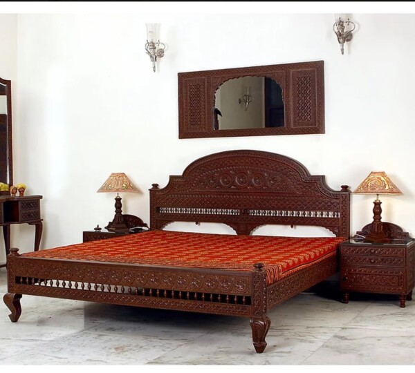 Carved Teak wood bed