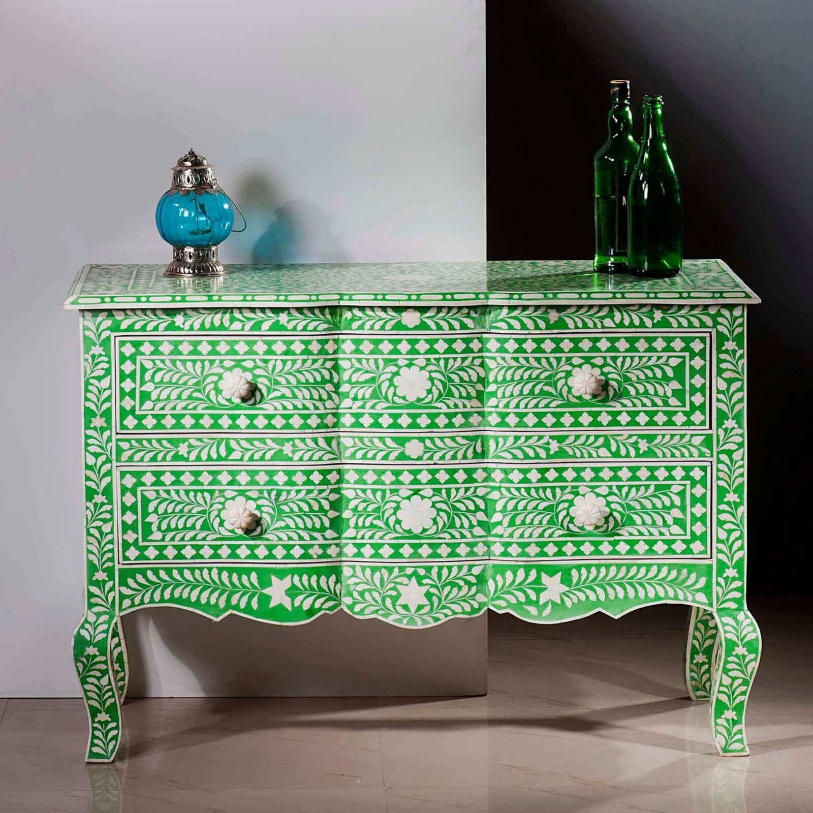 Bone Inlay chest of drawers