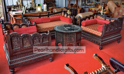 DSC_1462a (23), Teak Wood Maharaja Sofa Set