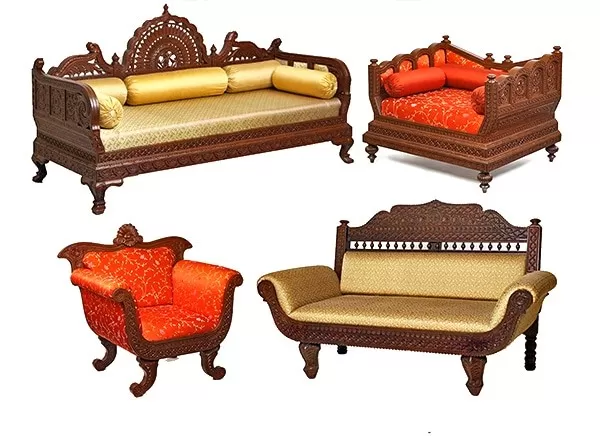 Carved teak sofa set Manufacturer in Jaipur