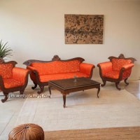 Pankhi Shekhawati  Teak Sofa - Image 1