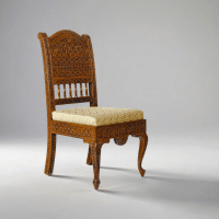 Gloire Teak wood hand carved dining chair - Image 1