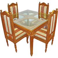 Square dining 011, with 4 chairs - Image 1