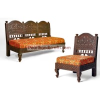 Round Mehrabi Teak Sofa - Image 1
