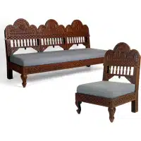 Triple Mehrabi Teak Sofa - Image 1