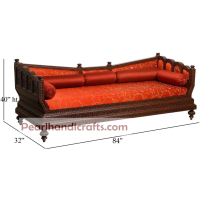 Marwadi Maharaja Hand carved teak Sofa - Image 4