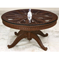 Carved Teak Table 008 - Image 2