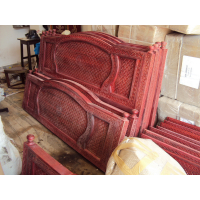 Carved Teak Bed 033 - Image 8