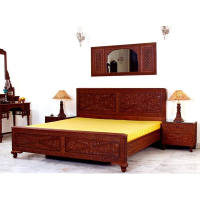 teak rectangular bed 002 - Image 1