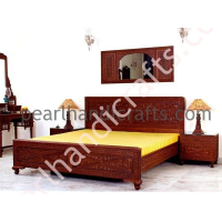 teak rectangular bed 002 - Image 2