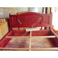 Carved Teak Bed 033 - Image 3
