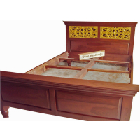 Golden Jaali Sheesham Bed - Image 1